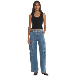 Denim Forum Aritzia The 90's Millie Hi-Rise Cargo Jean Size 25
